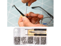 Conjunto De Ferramentas Para Reparo De Óculos Com Porcas Pequenas, Microchave De Fenda E Microparafusos Para Reparo Zeuxo