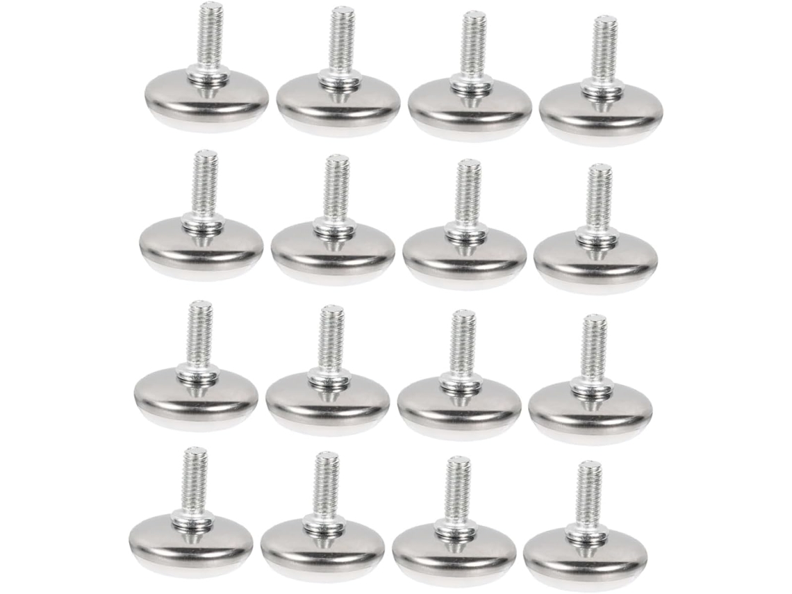 Doitool Conjunto De 24 Pés Niveladores Ajustáveis Para Móveis, Com Rosca M6x15, Em Ferro, Para Cadeiras E Mesas De