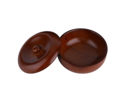 Bacia De Barbear Em Madeira De Borracha Para Homem Com Tampa Para Creme De Barbear E Espuma