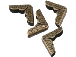 Protetores De Ângulo Livre Em Metal Bronze 16x16x3 - 5mm Paquet 40 Para Álbuns Fotos Scrapbooking