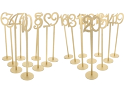 Besportble Conjunto de 20 Peças Números Mesa Madeira com Suporte para Numeração, Ideal Casamentos, Festas, Ani