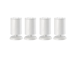 4 Peças De Pés De Móveis Ajustáveis De Aço Inoxidável Cilíndricos Para Mesa Sofá Altura 6cm Resistente Anti-deslizante