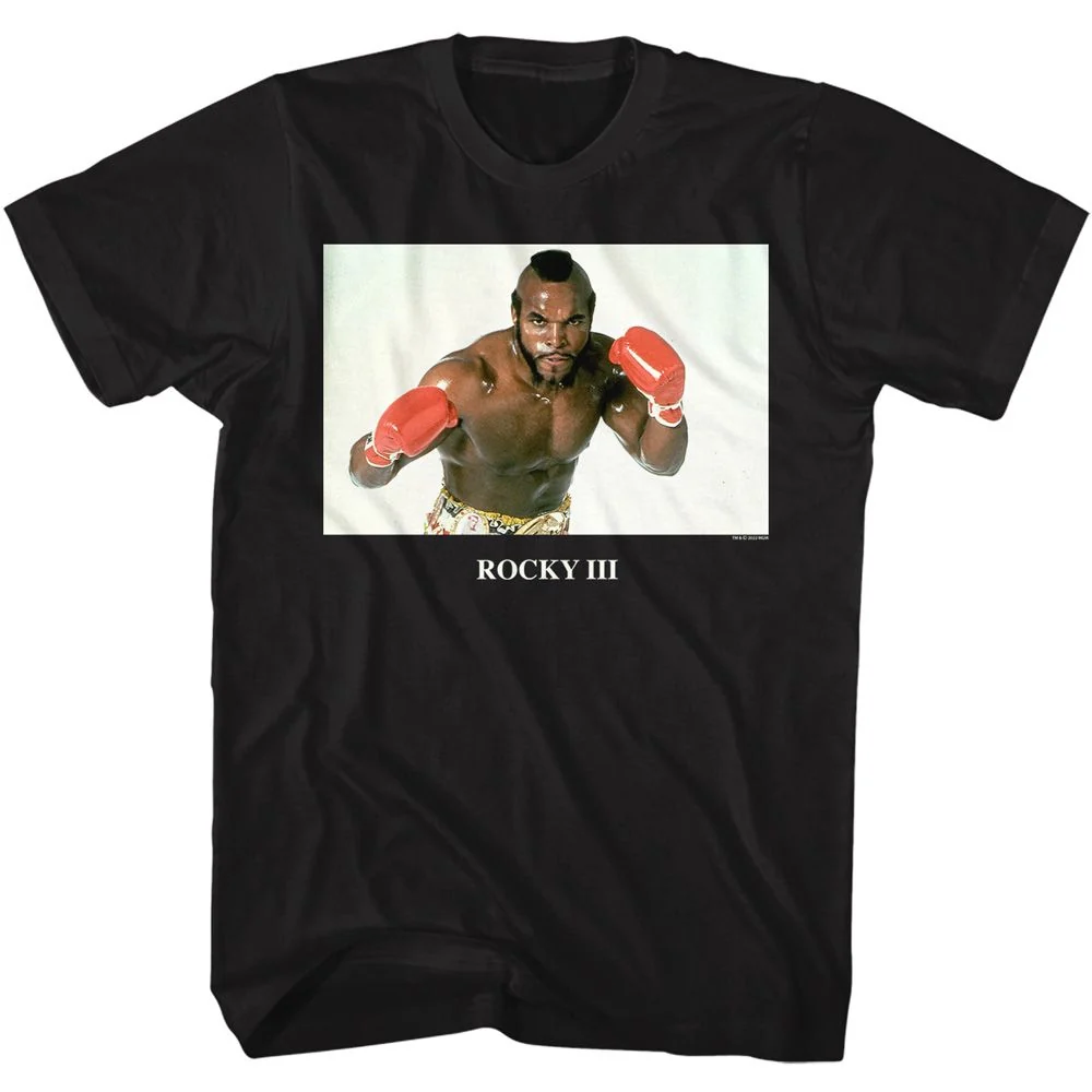 Rockinstone Rocky Movie Clubber Photo Black Adult T-shirt Size:l