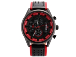Relógio masculino Curren, couro PU, calendário, quartzo, resistente à água, cor 4