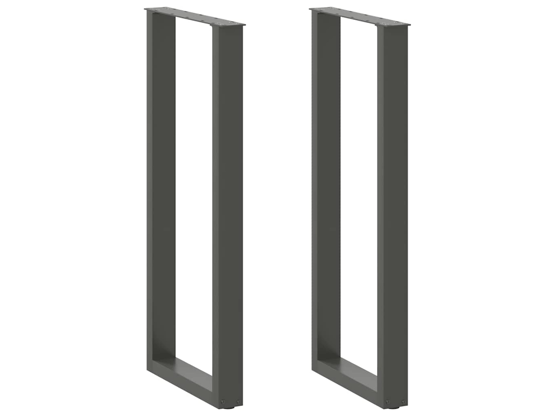 Vidaxl Pés Para Mesa De Bar Em Formato De U, 2 Peças, Antracite, 50x(110-111) Cm, Aço