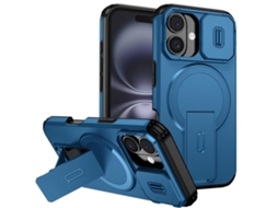 Capa Com Suporte Magsafe Para Iphone 16 - Abertura Deslizante Com Proteção De Câmara