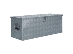 Conjunto 1 Toolbox, Toolboxes Vidaxl Prateado Alumínio (110.5 X 38.5 X 40 Cm)