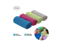 4x Toalha De Resfriamento Para Esportes 10030cm Toalha De Resfriamento Fitness Slowmoose