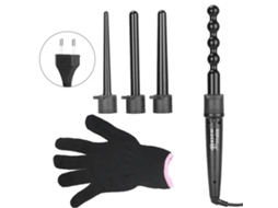 Ferramenta De Estilo De Cabelo De Ceramica 4 Em 1, Chapinha E Cacheado Com Placas Intercambiáveis