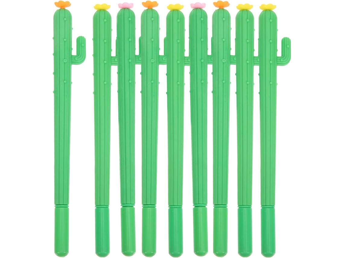 Ultechnovo Kit Com 10 Canetas Gel Em Formato De Cacto, Ponta Fina,