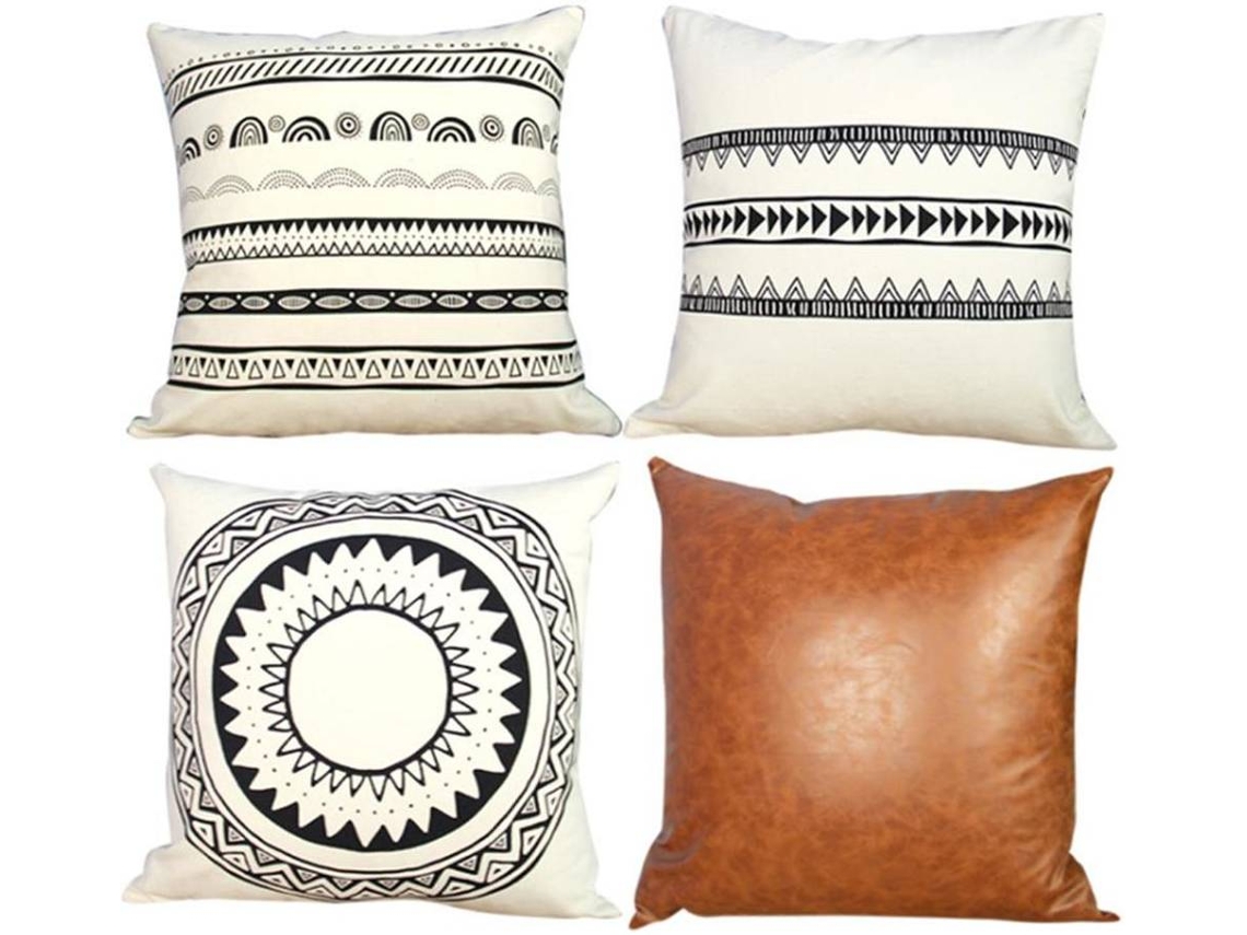 Pack de 4 Almofadas Decorativas WJS Branco (45x45cm)