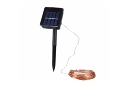 Cordão de Luzes Solares, 100 Leds, branco quente, 8 modos AQUAFORGE