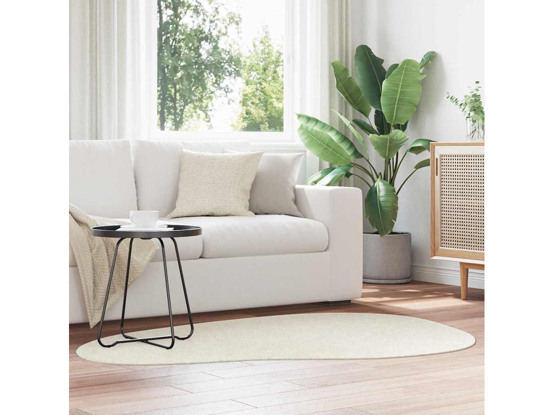 Vidaxl Tapete Huarte Creme 120 X 170 Cm Poliéster