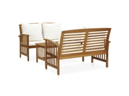 Garden Lounge Set, Garden Lounge Sets Vidaxl Branco Madeira (n/a)