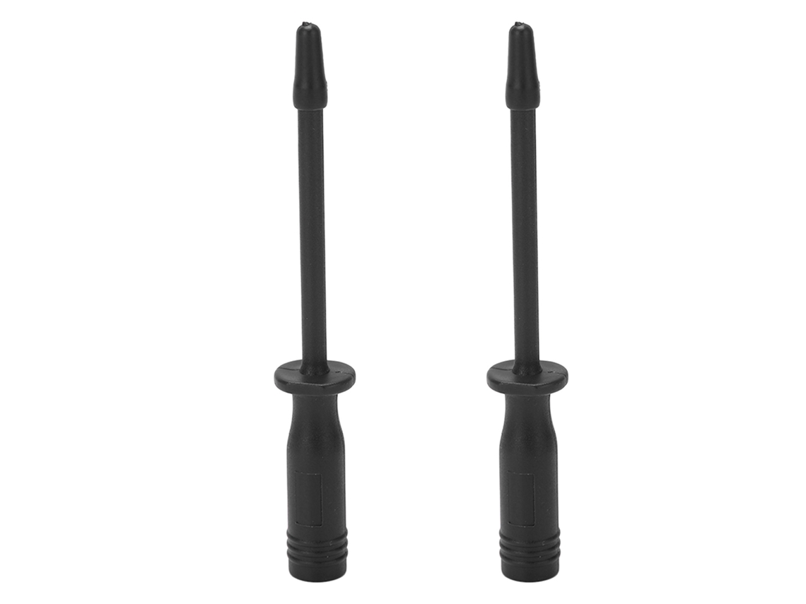 2 unidades de pontas de prova redondas de 4 mm para multímetro automotivo, pretas.