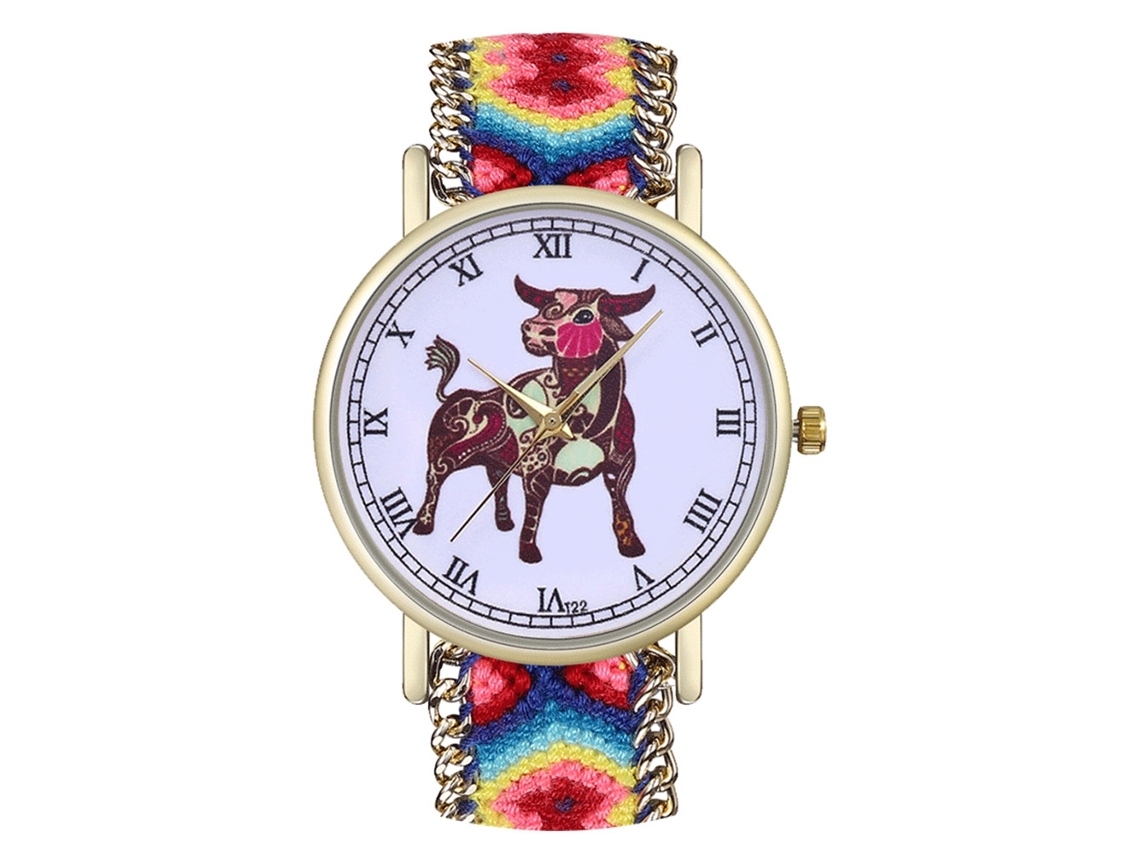 Reloj De Pulsera De Aleación Reloj Analógico De Cuarzo Pareja Dial Redondo