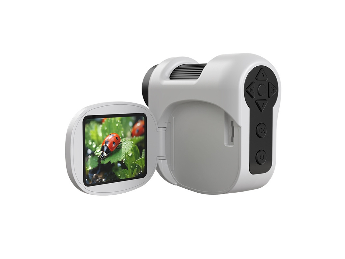 Microscópio Infantil 1600x Com Ecrã Ips 2" E 6 Níveis De Luz - Preto - Eifson
