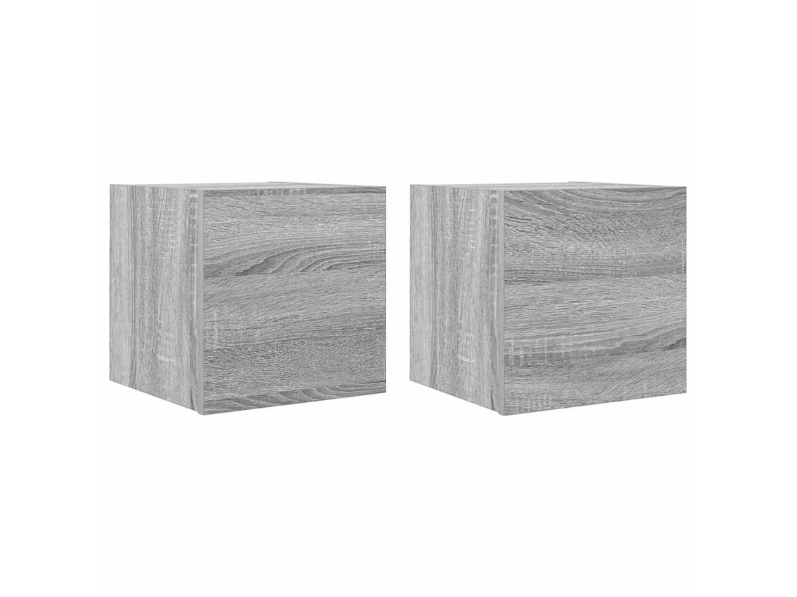 Conjunto de 2 unidades de TV de parede MAISON EXCLUSIVE em Cinzento Sonoma (30,5x30x30 cm)