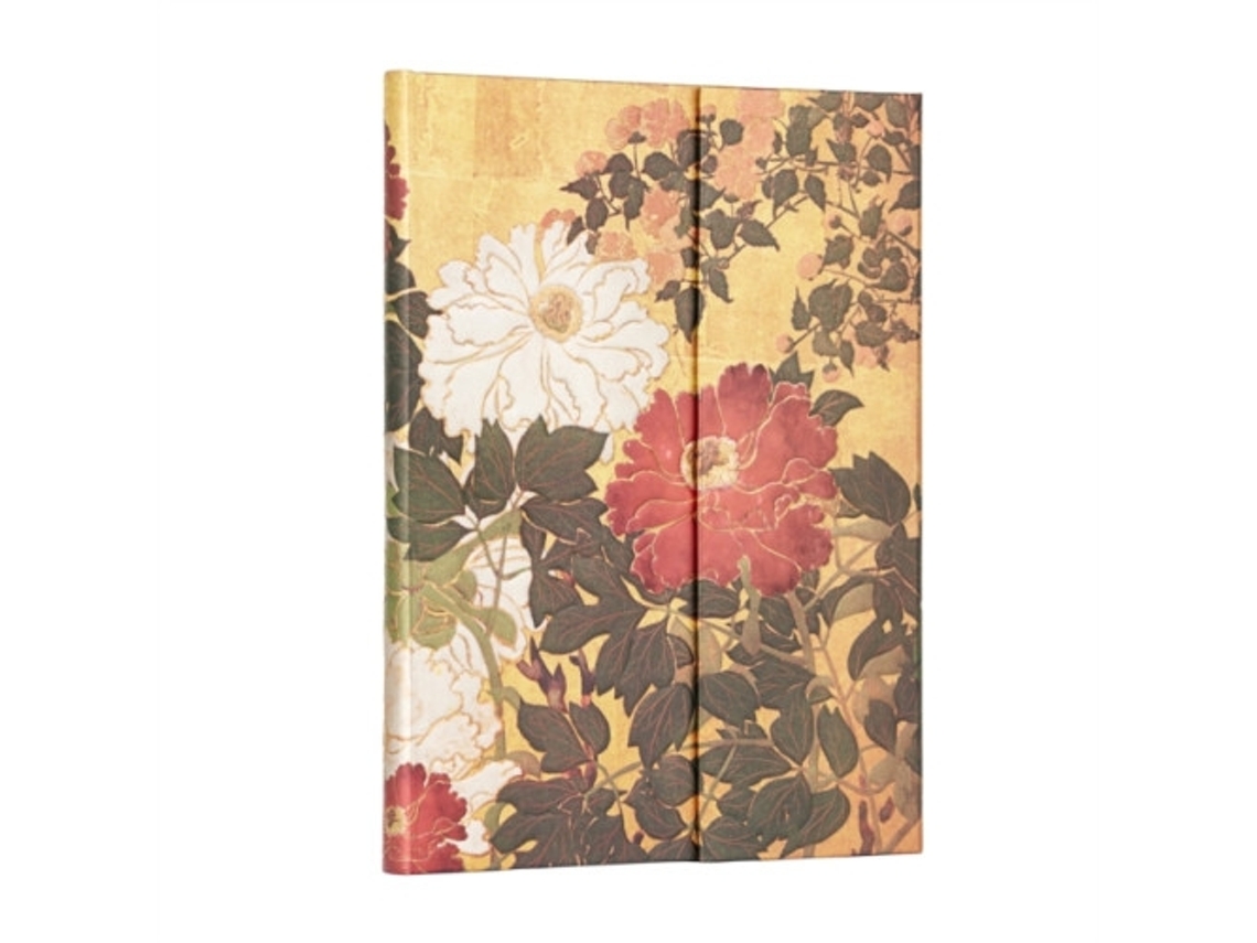 Diário Natsu Ultra Sem Linhas, Capa Dura (fecho Embrulhado) (capa Dura, Inglês) Brilvibera (rinpa Florals)