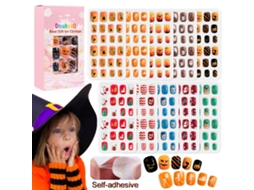 120 Unidades/conjunto De Uñas Postizas Autoadesivas Bonitas Para Niños, Arte De Uñas Diy, Regalo Infantil