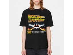 Rockinstone Back To The Future Movie 30th Anniversary Black Adult T-shirt Size:l