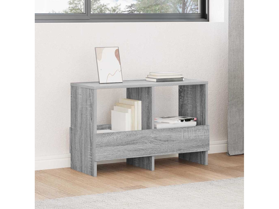 Vidaxl Estante De Revistas Cinza Sonoma 68,5 X 30 X 45 Cm