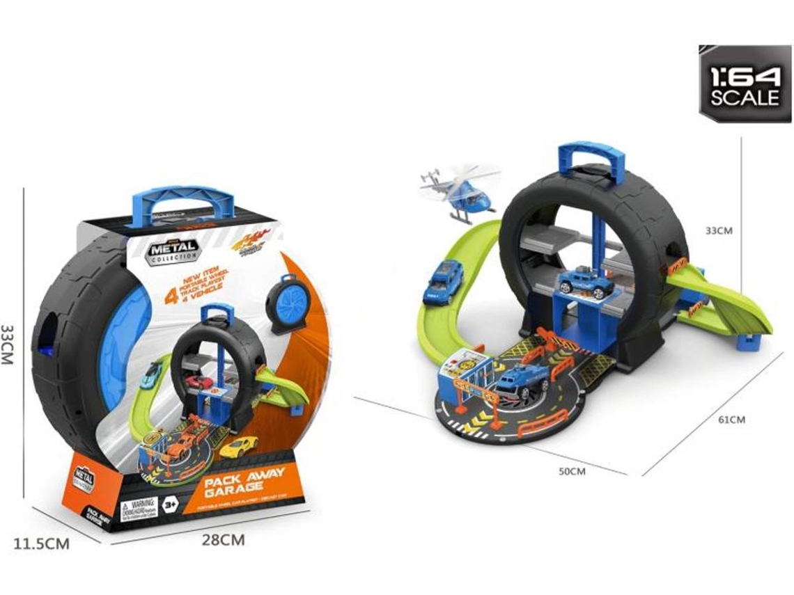 Parque de Estacionamento Pneu SPEEDRACER com 4 Carros