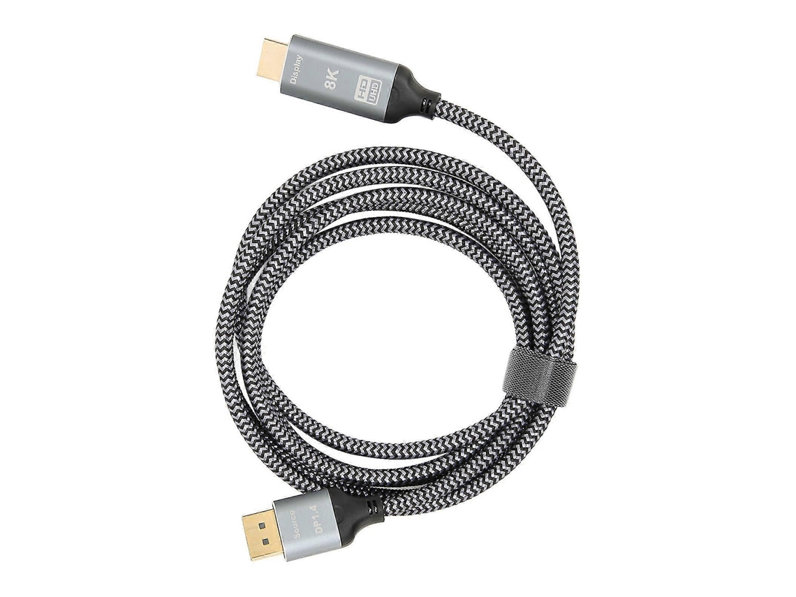 Lurelia Cabo Adaptador Displayport Para Hdmi 8k 30 Hz Hdmi 2.1 Displayport 1.4 Macho Para Fêmea Dourado, Áudio