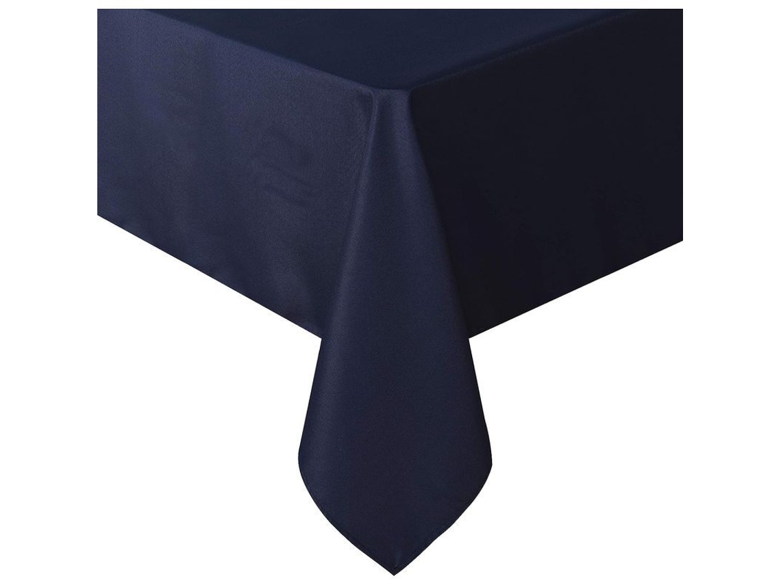2026 manta de Mesa Quadrada 54x54 Polegadas em Poliéster Resistente a Manchas e Rugas Lavável para Mesa de Jantar Festas e Camping Azul Marinho