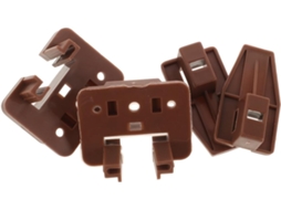 Conjunto De 2 Corrediças Gaveta Plástico Marrom Com Design Plugue Estável