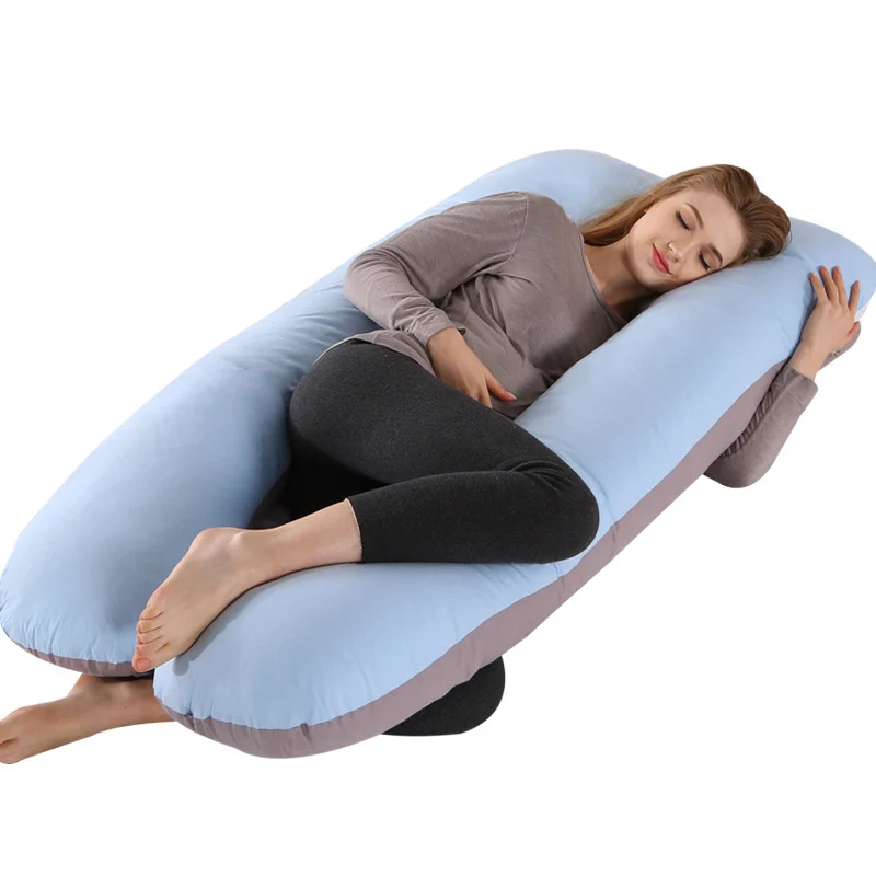 Lurelia Almofada Lombar 125x72cm Para Costas E Gestantes Ergonómico Cinza Azul