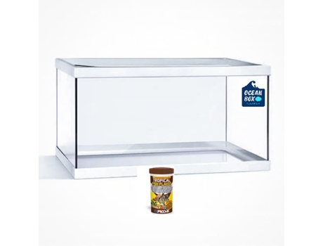 Aquário Vidro com moldura Branco 60 L.