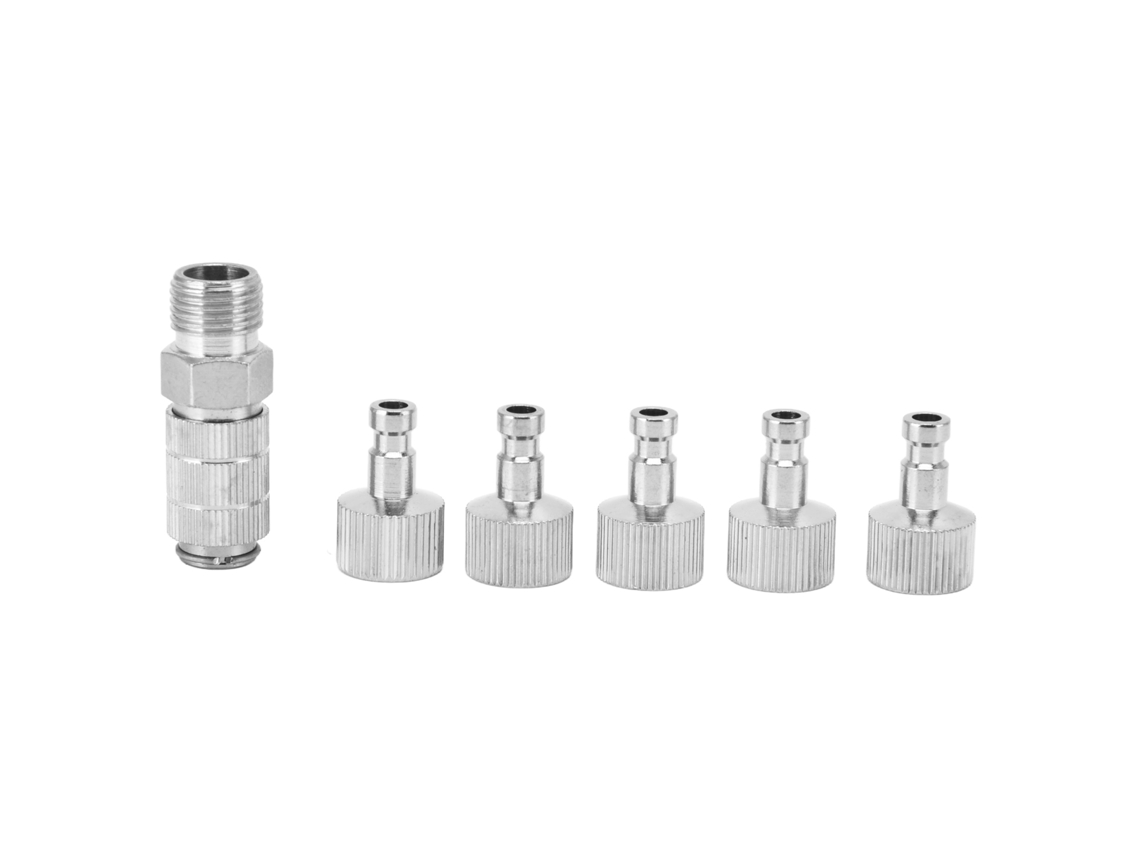 Conjunto de Adaptadores para Pincel de Ar Inox 6pcs S/MARCA