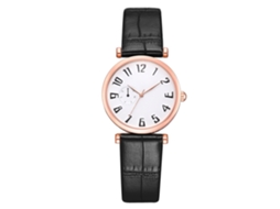 Reloj Casual Moda Unisex Cuarzo Correa Cuero Pu (oro Rosa Dial Blanco Pequeño)