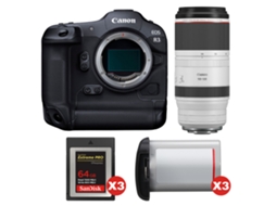 Eos R3 + Rf 100 500mm F/4.5 7.1 L Is Usm + 3 Sandisk 64gb Extreme Pro Cfexpress Type B + 3 Canon Lp e19 + Ebook Pricedirect CANON