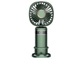 Ventilador Portátil Doméstico Com Visor Em Suporte De Mesa, Mão Portátil, Mini Mão, Vent Ilador Recarregável Vi