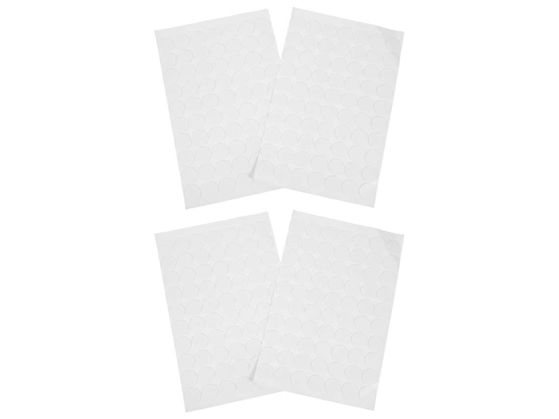 Ibasenice Adesivos Redondos De Acrílico Branco, Dupla Face, Sem Deixar Resíduos, 300 Unidades