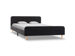 Estrutura de Cama Serapilheira Cinzento Escuro 120x200 cm MAISON EXCLUSIVE