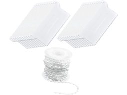Acessórios Para Cortinas Corrente E Placa Inferior De Plástico Branco Persianas Verticais, Kit De Contrapesos Reposição