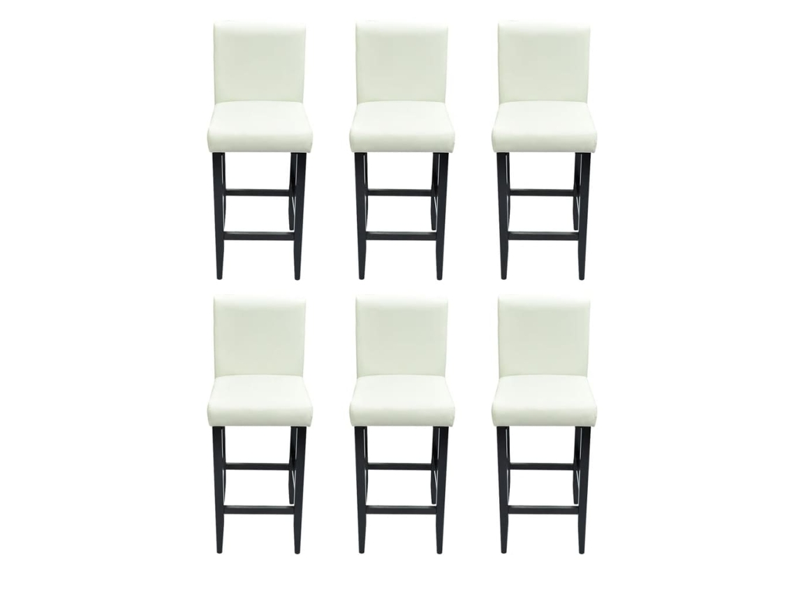 Bar Stool, Bar Stools Vidaxl Branco Couro Artificial (n/a)