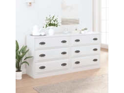 Vidaxl Aparadores 2 Pcs Derivados De Madeira Branco