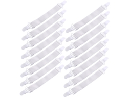 Conjunto de 16 alfinetes de Lençol antiderrapantes para manter seus Lençóis esticados e organizados no Colchão, Ideal para