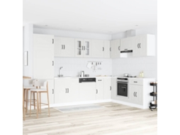 Vidaxl Armário De Cozinha Com Porta Kalmar Branco 80 X 46 X 81,5 Cm