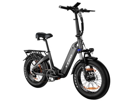 Bicicleta Elétrica Ttgo F6 250w 36v 25ah Alcance Máximo 100km Freio A Disco Hidráulico Amortecedor Frontal Sensor De Torque Cinza