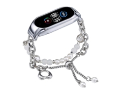 Pulseira De Relógio Em Ônix Com Contas De Cristal