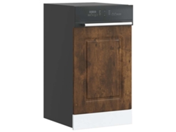 Vidaxl Painel Máquina Lavar Louça Kalmar 45x1,5x57 Cm Carvalho Fumado