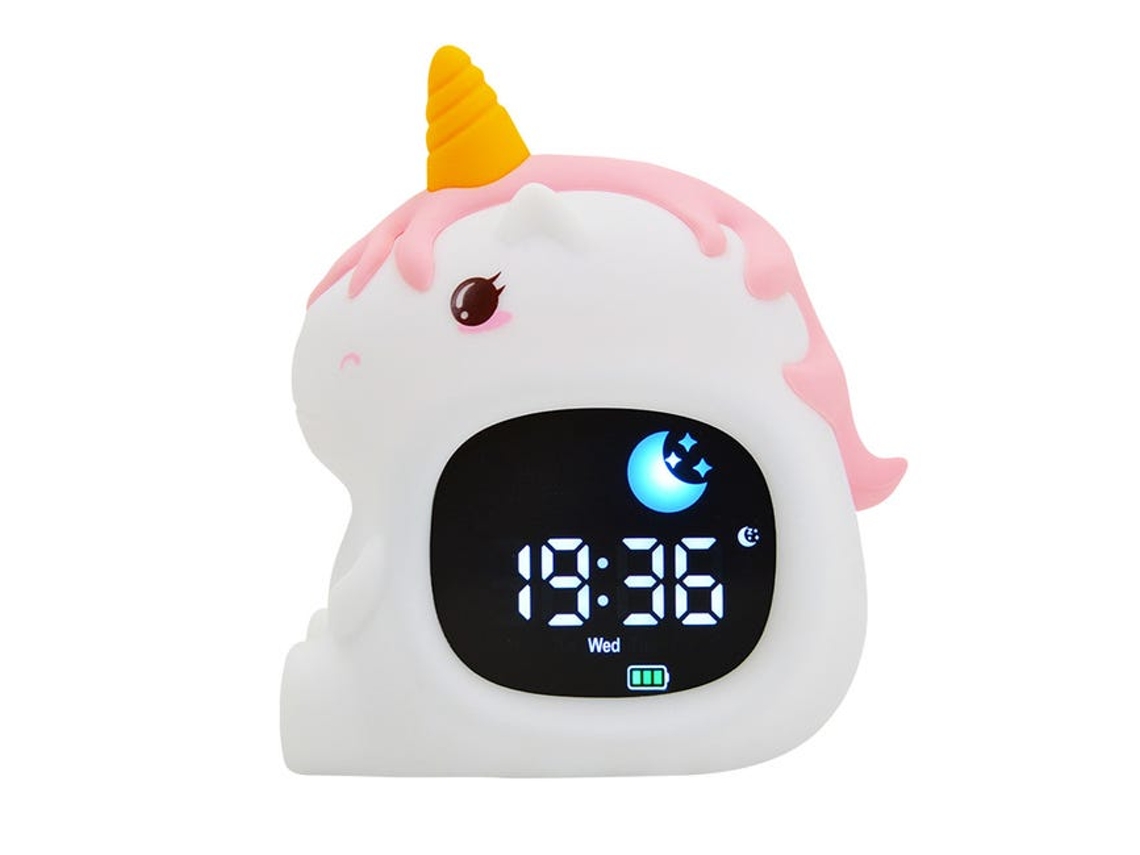 Despertador Led De Silicone Em Formato De Unicórnio, Luz Noturna Recarregável Com Visor Diurno, Ideal Para Quarto Infantil E Como Presente.