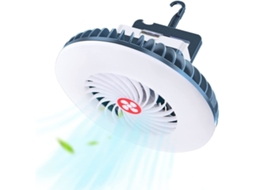 Lanterna De Led Para Camping, Ventilador Portátil Recarregável Via Usb Com Gancho Magnético Para Pendurar