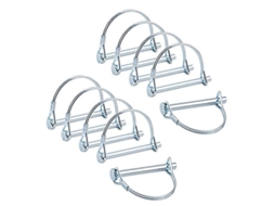 10 Unidades de Pasador de Seguridad de Acero Galvanizado, 6mm X 60mm para Jardinería, Agricultura Y Remolque