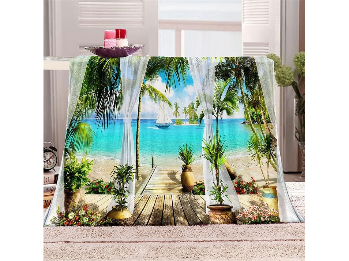 Manta de Flanela Fansu 3d para Praia Inverno Quente Macia e Fofa em Microfibra Ideal Cama Ou Sofá Adequada Adu